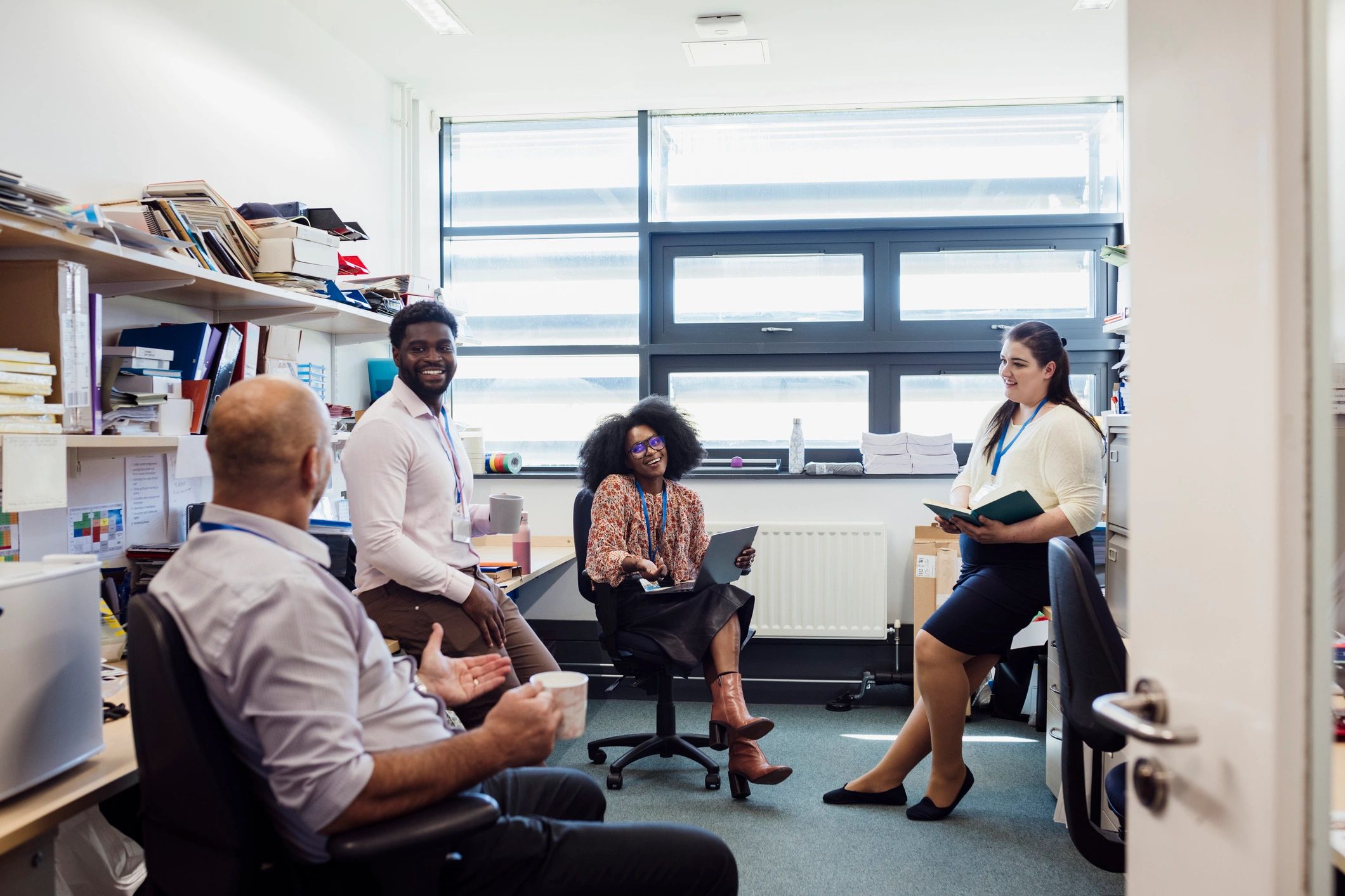 Professional team discussing client goals during a consultation