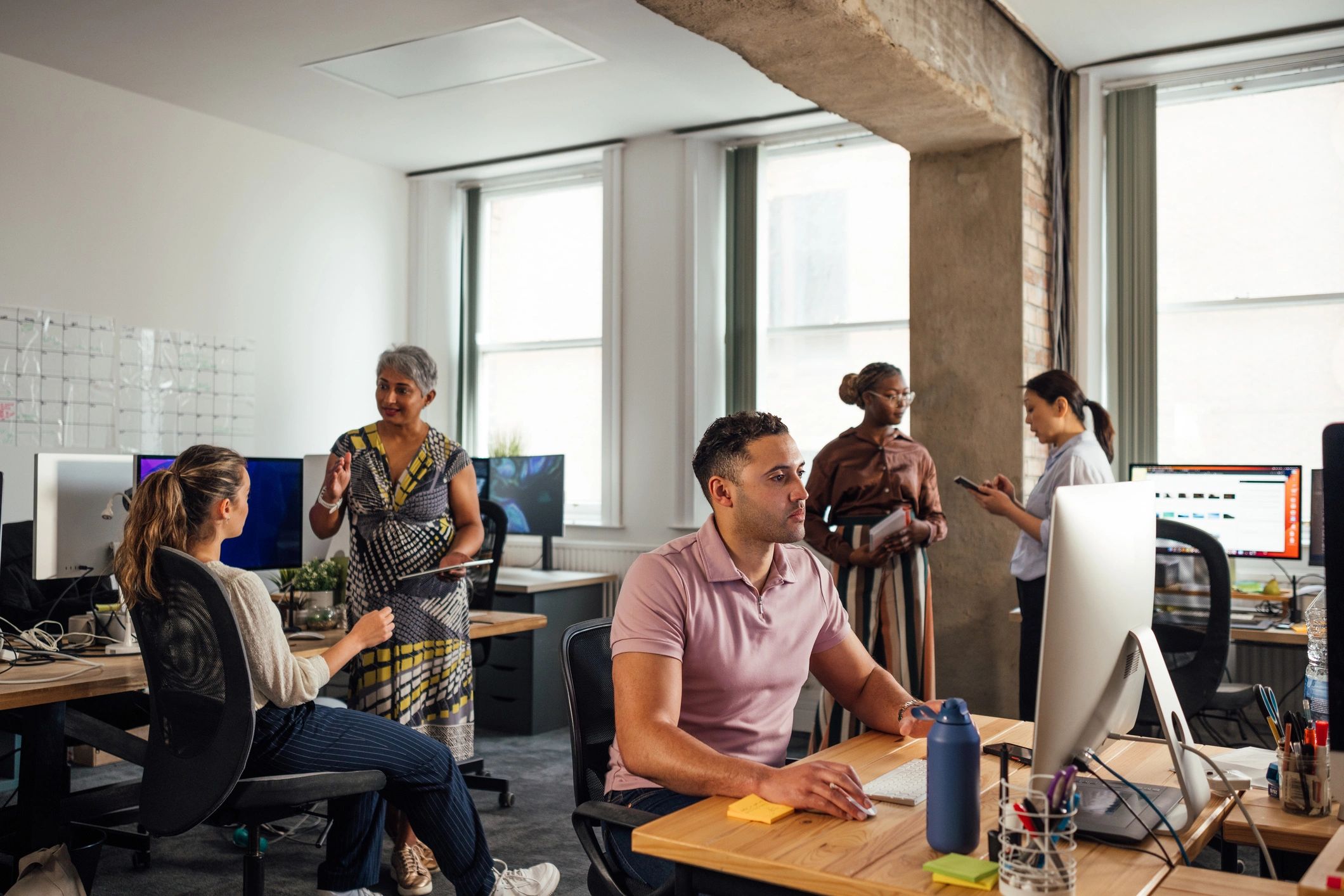 Consultation meeting in a modern office